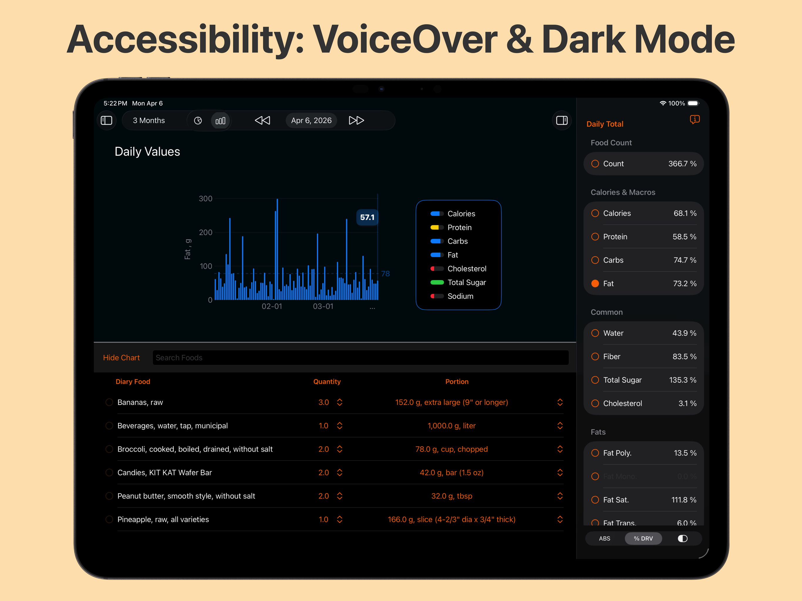 Accessibility Voice Over and Dark Mode